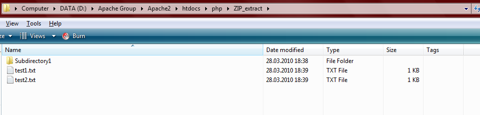 Zip Archives in PHP